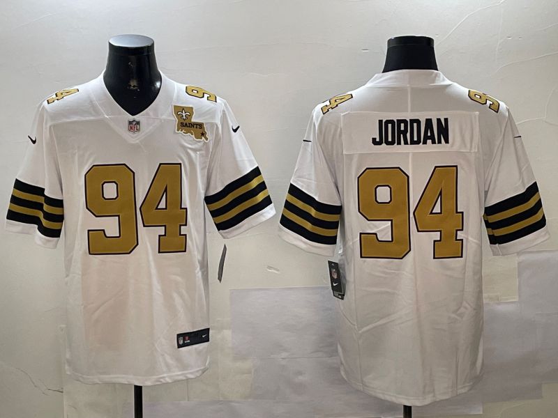 Men New Orleans Saints #94 Jordan White 2024 Nike Limited NFL Jersey style 2->new orleans saints->NFL Jersey